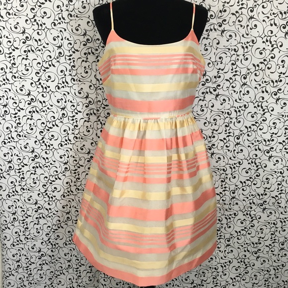 J. Crew Dresses & Skirts - J..Crew Peach and Yellow Stripe Dress